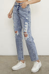 Slim Boyfriend Distressed Jeans-Jeans-Insane Gene-Reef Love