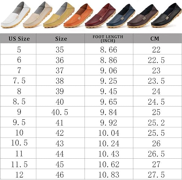 DUOYANGJIASHA Women'S Comfortable Loafers Casual round Toe Moccasins Wild Driving Flats Soft Walking Shoes Women Slip On