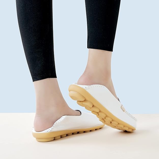 DUOYANGJIASHA Women'S Comfortable Loafers Casual round Toe Moccasins Wild Driving Flats Soft Walking Shoes Women Slip On