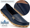 DUOYANGJIASHA Women'S Comfortable Loafers Casual round Toe Moccasins Wild Driving Flats Soft Walking Shoes Women Slip On