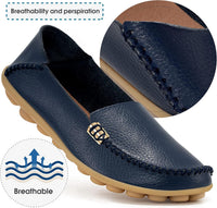 DUOYANGJIASHA Women'S Comfortable Loafers Casual round Toe Moccasins Wild Driving Flats Soft Walking Shoes Women Slip On