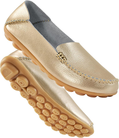 DUOYANGJIASHA Women'S Comfortable Loafers Casual round Toe Moccasins Wild Driving Flats Soft Walking Shoes Women Slip On