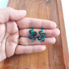 Snake Studs - Dark Green-drop earrings-Reef Love