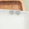 Snowflake Stud Earrings - Silver Glitter-