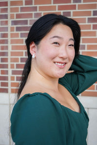 Snowman Stud Earrings - White Shimmer