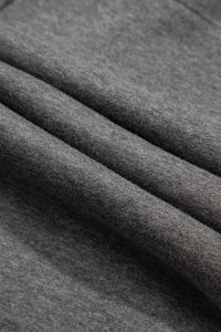 Solid Ribbed Patchwork Pocketed Sweatshirt Dress-Reef Love