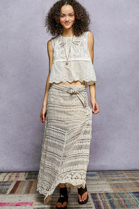 Solstice Crochet Knit Maxi Skirt-Reef Love