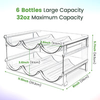Water Bottle Storage Organizer, 2 Pack Water Bottle Storage Rack