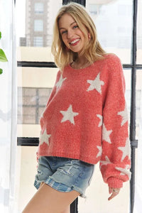 Star Contrast Sweater-sweater-Reef Love