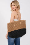 straw braided beach tote bag is a stylish and practical accessory for your beach outings - REEF LOVE
