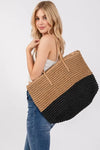 straw braided beach tote bag is a stylish and practical accessory for your beach outings - REEF LOVE