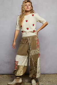 Strawberry Patch Short Sleeve Sweater