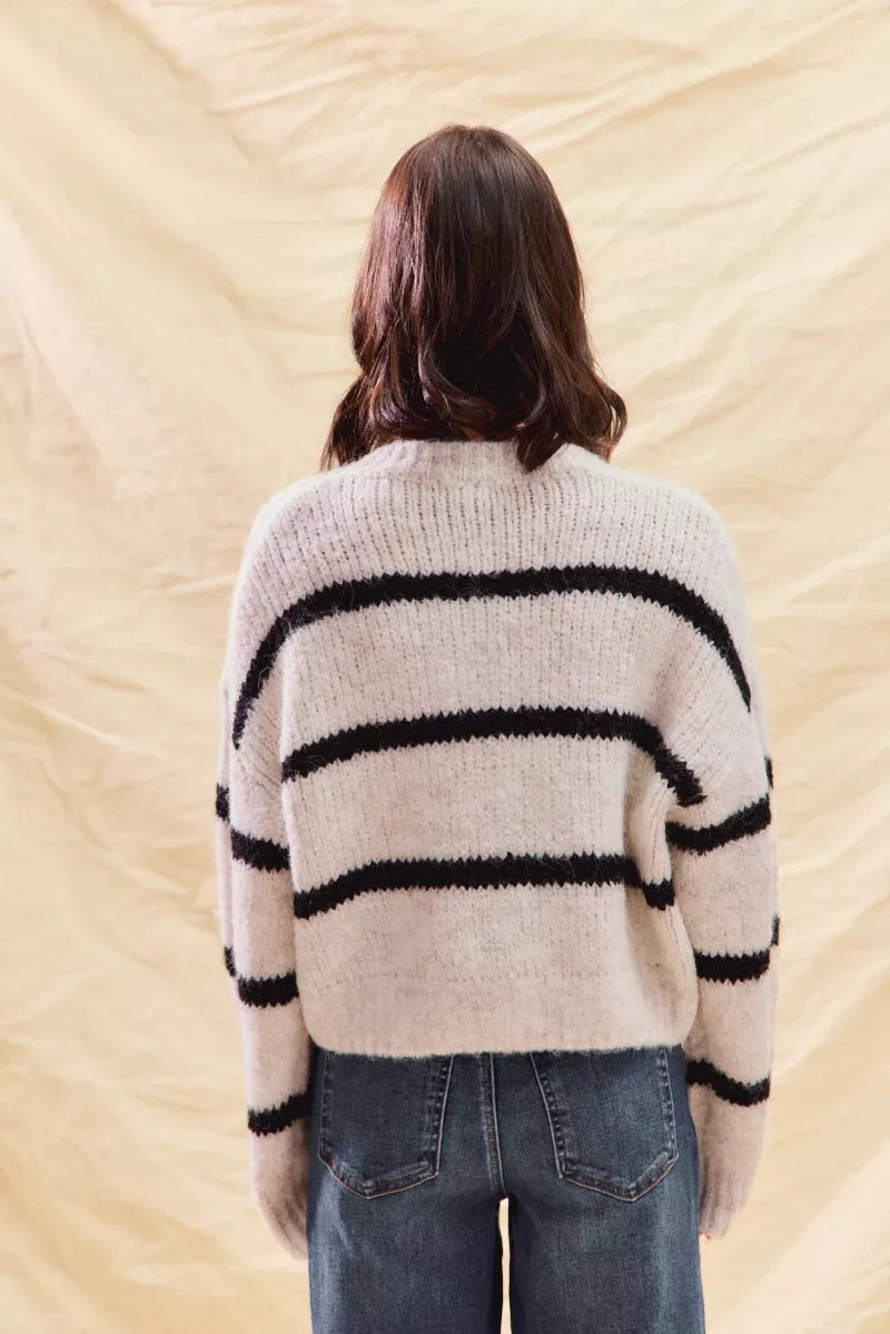 Striped Soft Touch Cozy Sweater Cardigan