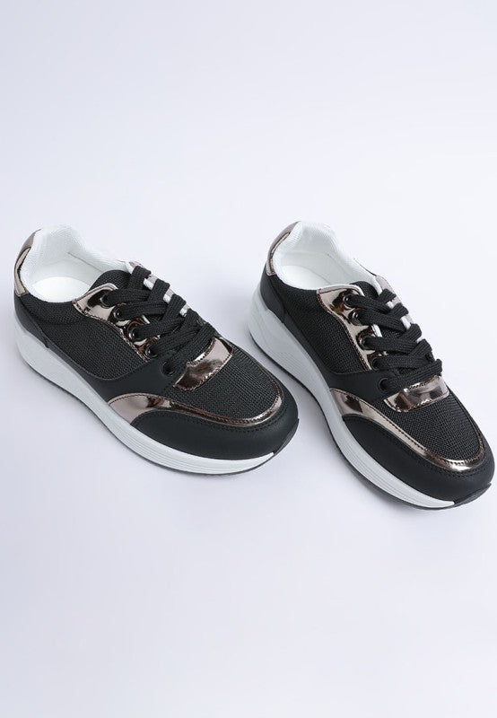 Subasa Chunky Mesh Platform Sneakers