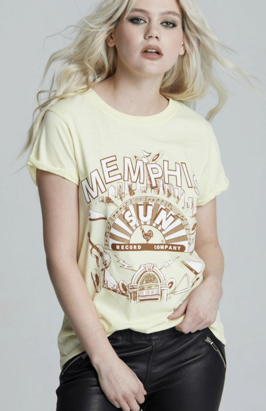 Sun Records X Elvis Presley Memphis Fitted Tee-Reef Love