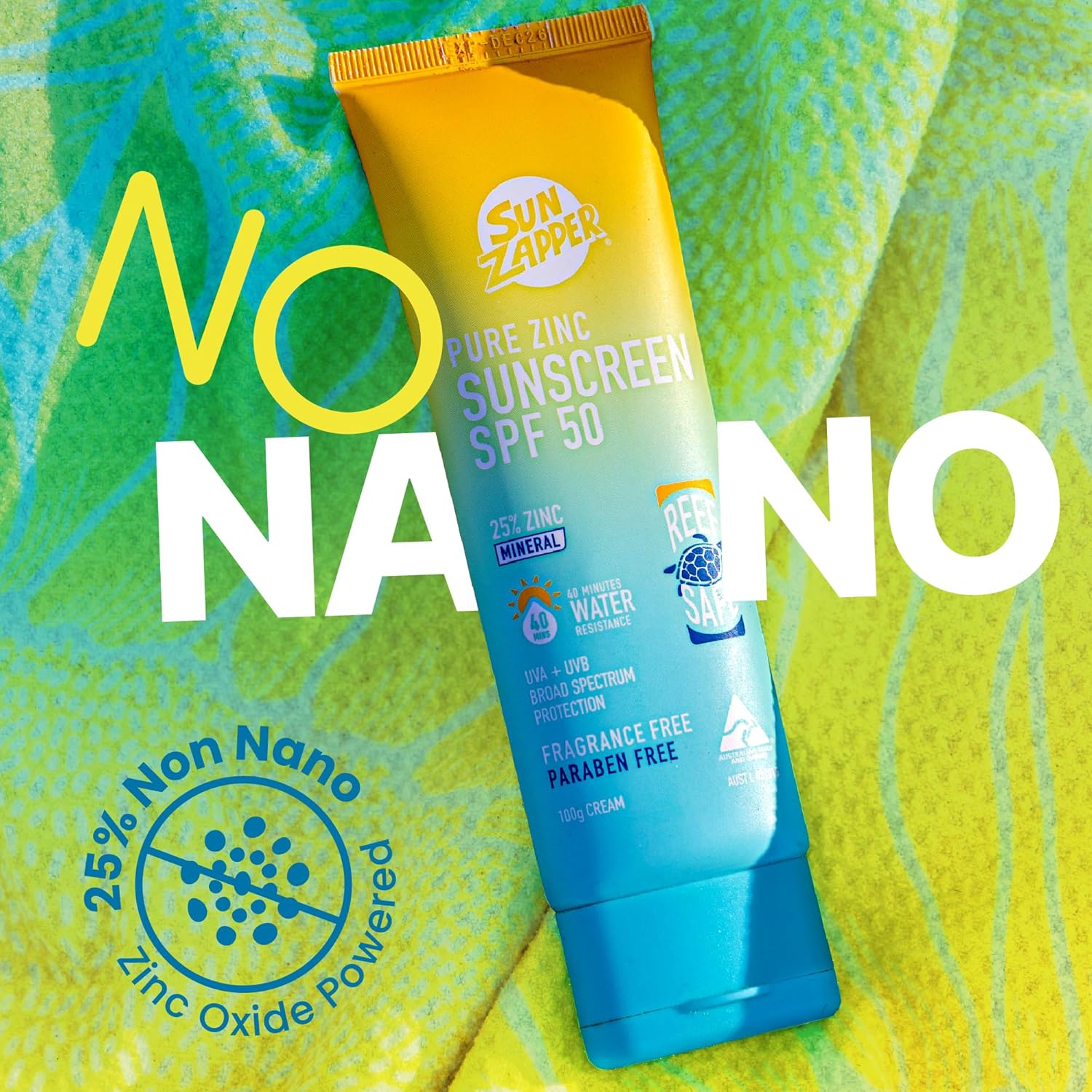 Sun Zapper Pure Zinc Mineral Sunscreen SPF 50 - Ultimate Reef Safe Protection