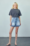 Super High Rise Released Hem Denim Shorts-Denim Shorts-Insane Gene-MEDIUM-S-Reef Love
