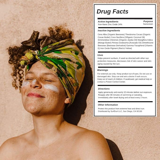 SurfDurt Natural Mineral Sunscreen - SPF 30 Reef Safe, Water-Resistant, Kid-Friendly Sun Protection