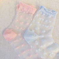 Sweet Hearts Sheer Socks, Pack of 2-Sweet Hearts Sheer Socks, Pack of 2. Add a dash of romance to your look with our Sweet Hearts Sheer Socks. Featuring delicate heart patterns on a sheer fabric.