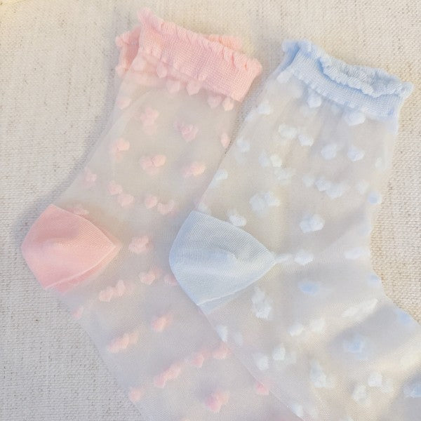 Sweet Hearts Sheer Socks, Pack of 2-Sweet Hearts Sheer Socks, Pack of 2. Add a dash of romance to your look with our Sweet Hearts Sheer Socks. Featuring delicate heart patterns on a sheer fabric.
