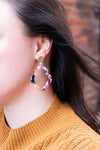 Shop Talia Earrings - Multicolor-Colorful acrylic filigree earrings with hypoallergenic gold-plated posts. Lightweight, bold, and totally unique—no two Talia Earrings are exactly alike.-available at Reef Love online boho-chic boutique