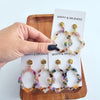 Shop Talia Earrings - Multicolor-Colorful acrylic filigree earrings with hypoallergenic gold-plated posts. Lightweight, bold, and totally unique—no two Talia Earrings are exactly alike.-available at Reef Love online boho-chic boutique