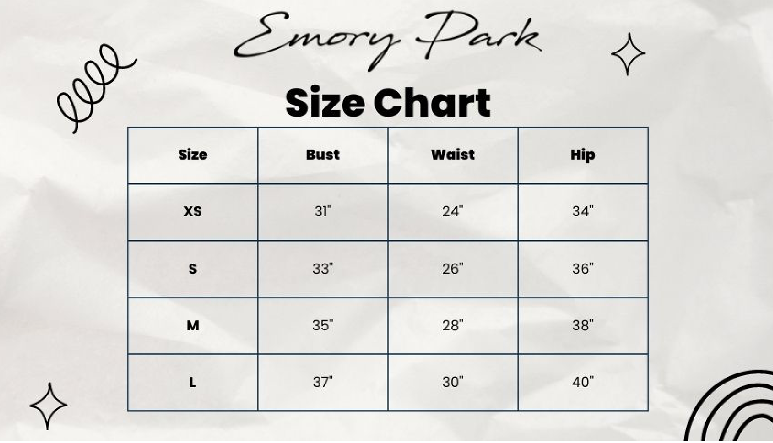 size chart for Tan Corduroy Midi Skirt with Front Slit