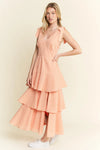 Tangerine Sleeveless Gingham Print Tiered Midi Dress-Breezy, feminine, and effortlessly charming — this orange and white gingham midi dress is your go-to for warm-weather days. Crafted from a lightweight cotton blend-Reef Love Boho-Chic Boutique