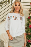 Thankful Embroidered Sweater-