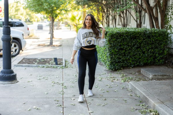 The Billie Blue Panel Leggings-Reef Love