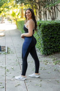 The Billie Blue Panel Leggings-Reef Love