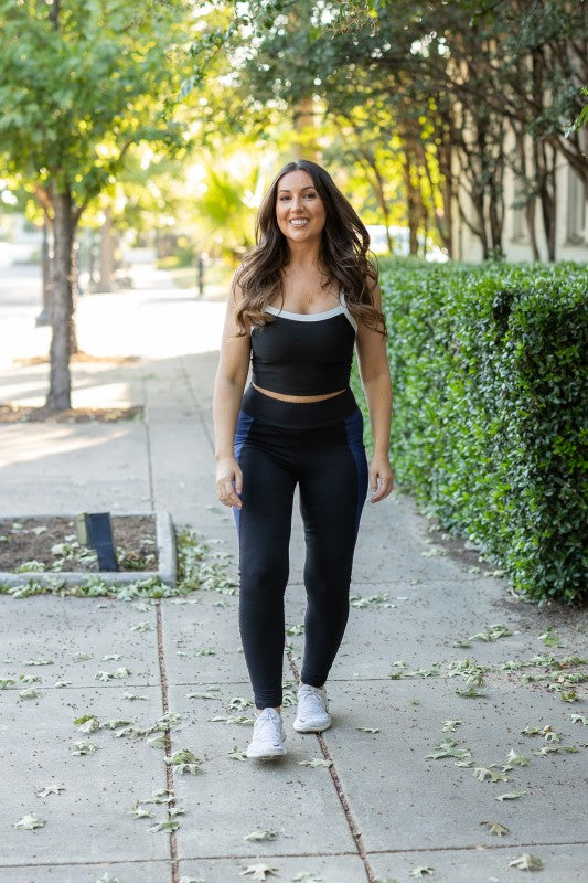 The Billie Blue Panel Leggings-Reef Love