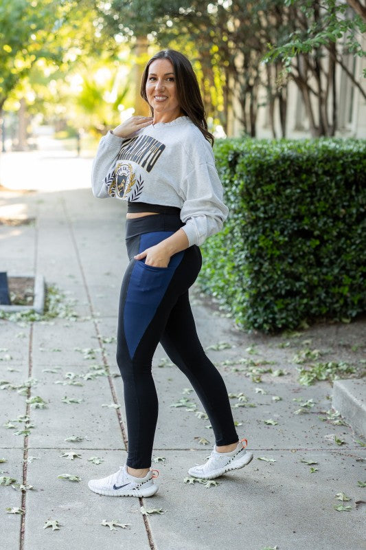 The Billie Blue Panel Leggings-Reef Love