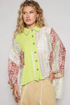 Thermal and Crochet Lace Mix Shirt with Floral Pattern-This shirt combines the cozy warmth of thermal fabric with delicate crochet lace details and a charming floral pattern. The mix of textures creates a unique and stylish look.-Reef Love