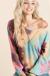 Tie Dye Print French Terry Sweatshirt