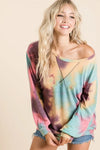 Tie Dye Print French Terry Sweatshirt