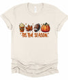 Tis The Season Football Graphic Tee-’Tis The Season Football Graphic Tee. Soft Bella + Canvas fall t-shirt with latte, leaf, football & pumpkin design. Perfect for layering under flannels this autumn.-Reef Love