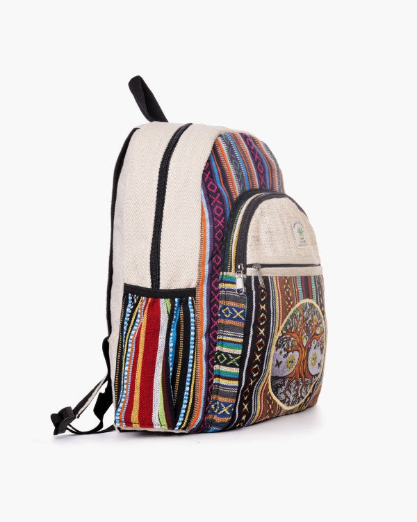 Kathmandu Collection Handmade Tree Hemp Backpack-Backpack-Reef Love