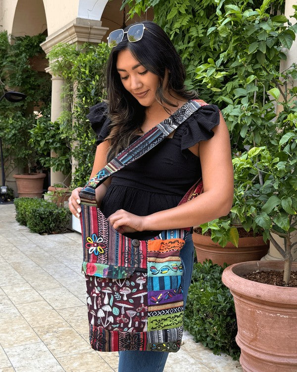 Kathmandu Collection Tribal Stripe Hobo Bag-Hobo Bag-Reef Love