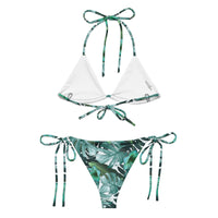 Tropical Green All-Over Print Recycled String Bikini- Boho Chic Styles by Reef Love