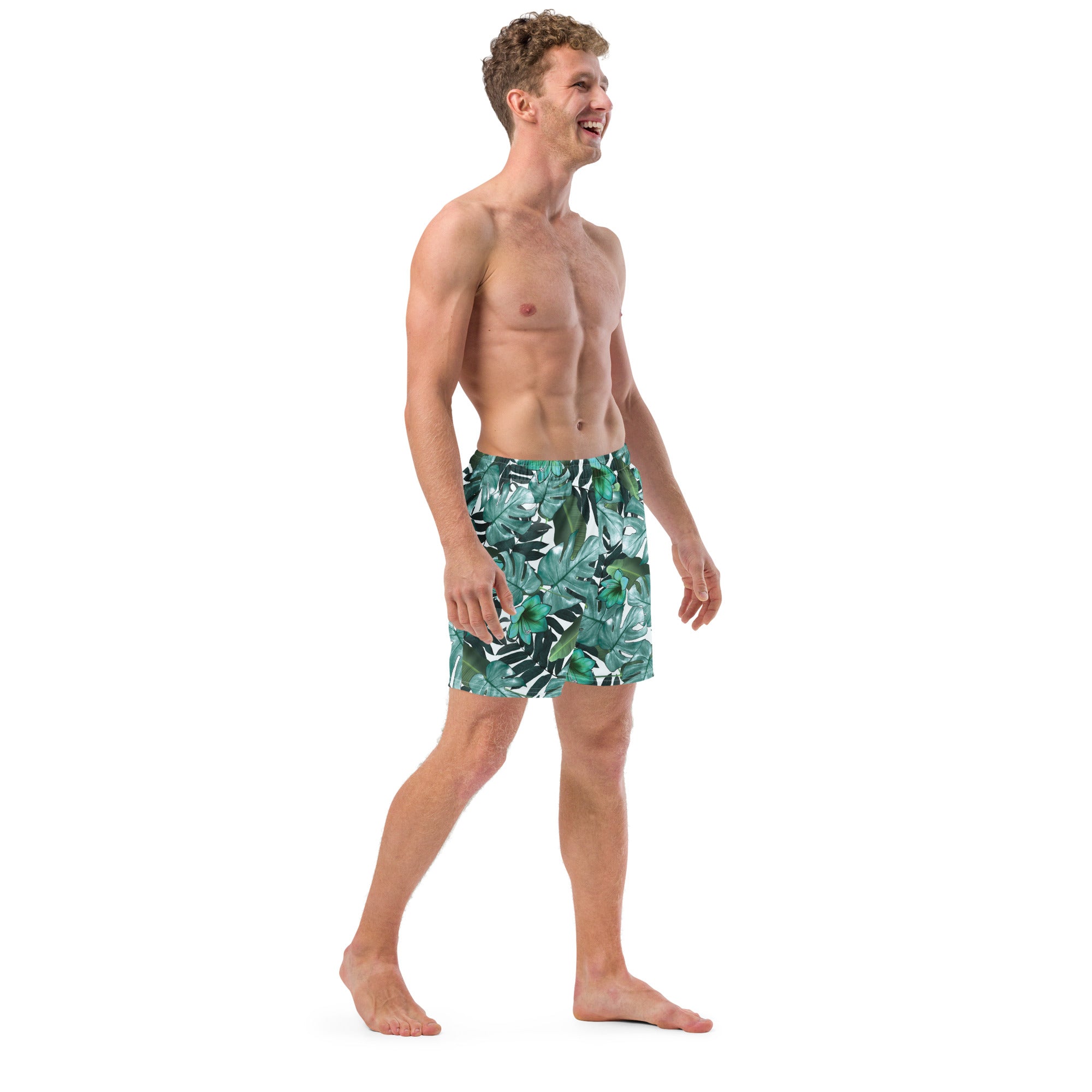 Tropical Green Recycled Swim Trunks- Boho Chic Styles by Reef Love