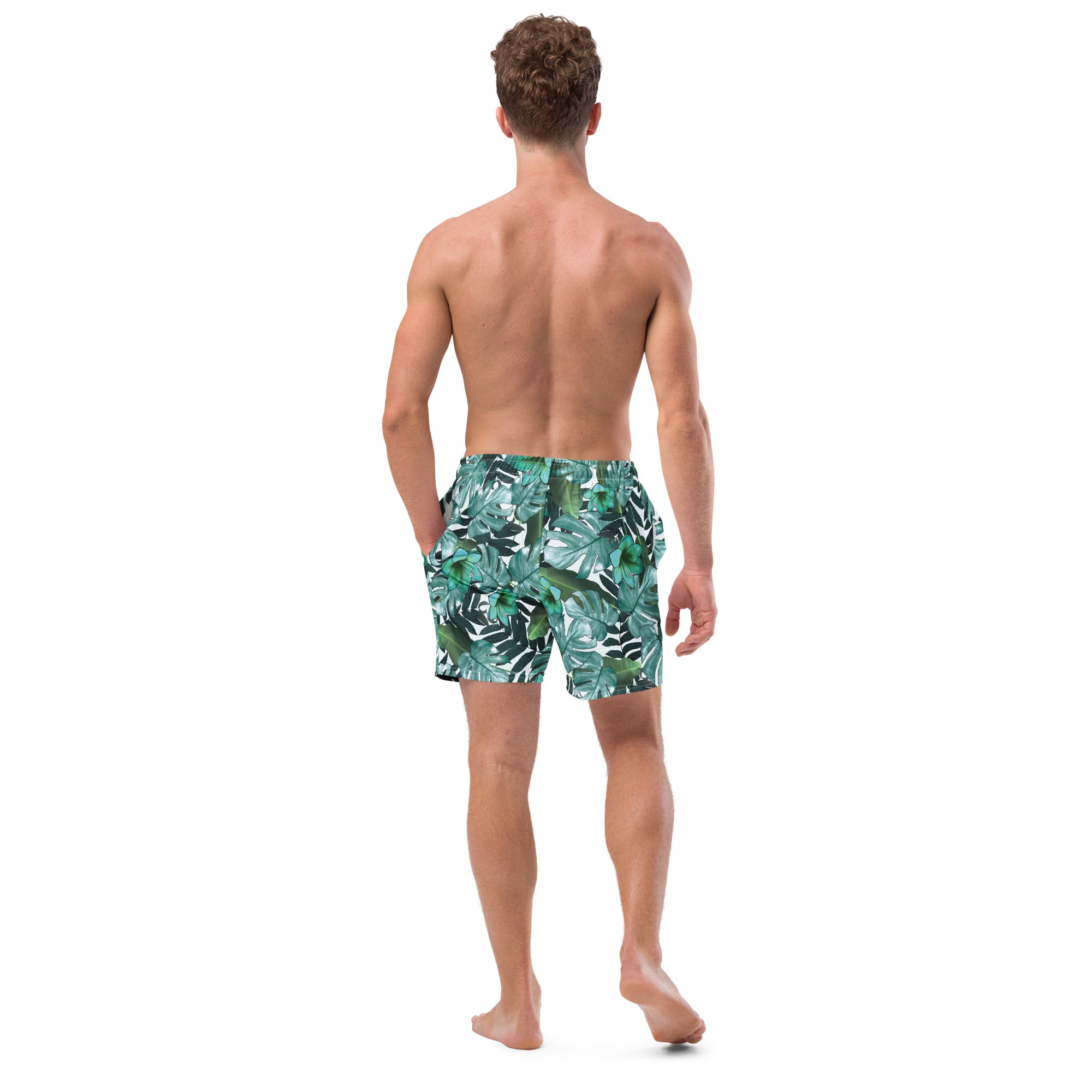 Tropical Green Recycled Swim Trunks- Boho Chic Styles by Reef Love