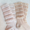 Tulle Lace Cascade Socks, Pack of 2-Tulle Lace Cascade Socks, Pack of 2. Featuring delicate cascading lace and a soft, comfortable fit, these socks are perfect for elevating your everyday look.