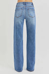 Tummy Control Elastic Band High Rise Wide Jeans Plus Size-Jeans-RISEN-Reef Love