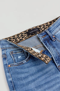 Tummy Control Elastic Band High Rise Wide Jeans Plus Size-Jeans-RISEN-Reef Love