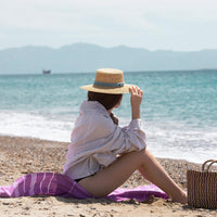 Turkish Beach Towel - Lightweight, Quick Dry, and Sand-Free with Travel Bag