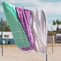 Turkish Beach Towel - Lightweight, Quick Dry, and Sand-Free with Travel Bag