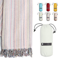 Turkish Beach Towel - Lightweight, Quick Dry, and Sand-Free with Travel Bag
