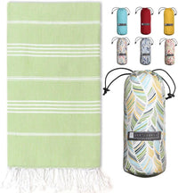 Turkish Beach Towel - Lightweight, Quick Dry, and Sand-Free with Travel Bag