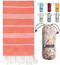 Turkish Beach Towel - Lightweight, Quick Dry, and Sand-Free with Travel Bag